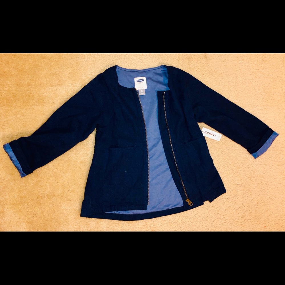 NWT Gap Kids Jean Zip Up Jacket